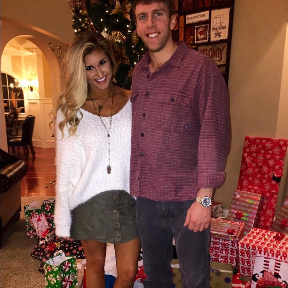 Olive Green Suede Skirt